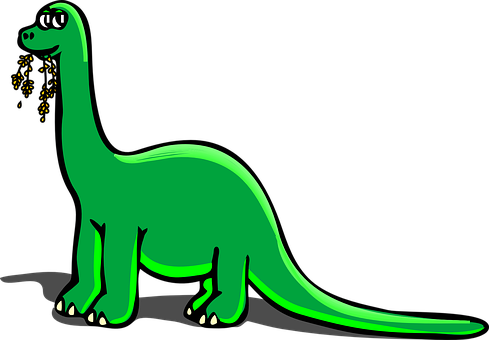 Cartoon Green Dinosaur Sneezing PNG image