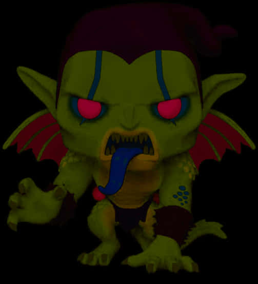Cartoon Green Goblin Creature PNG image
