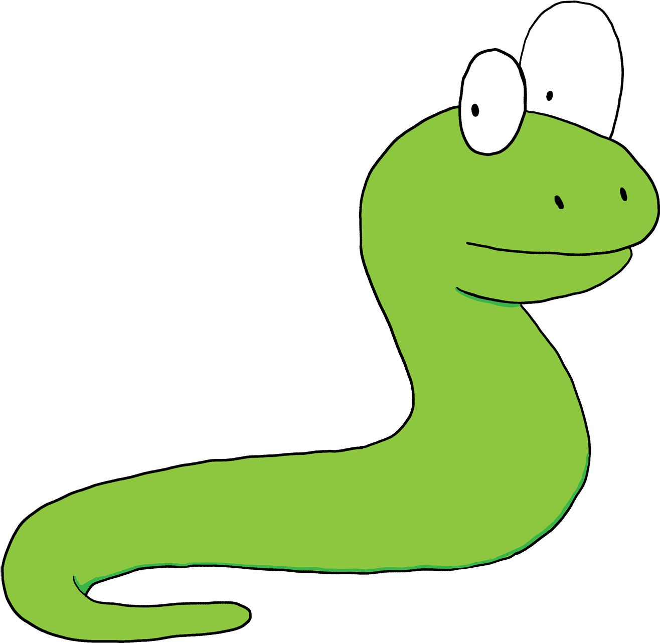 Cartoon Green Worm PNG image