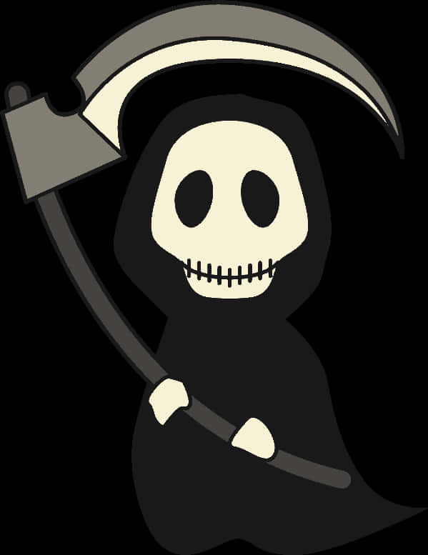 Cartoon Grim Reaper Graphic PNG image