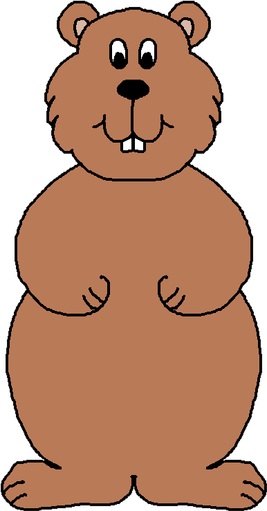 Cartoon Groundhog Standing PNG image