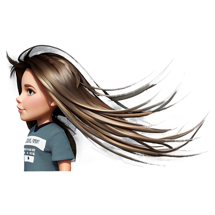 Cartoon Hair In Wind Png Sba PNG image