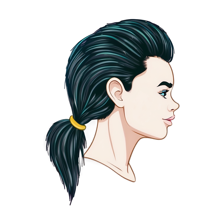 Cartoon Hair Side View Png 93 PNG image