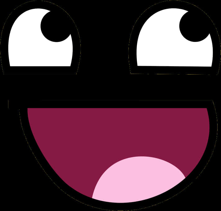 Cartoon Happy Face Graphic PNG image