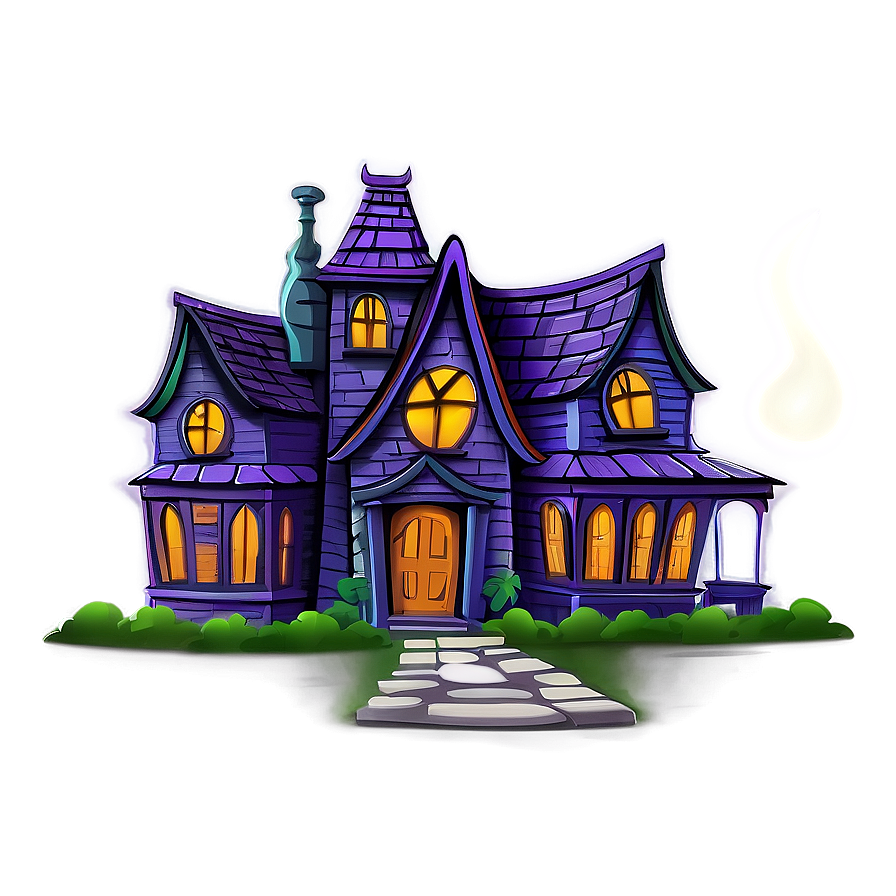 Cartoon Haunted House Png 05242024 PNG image