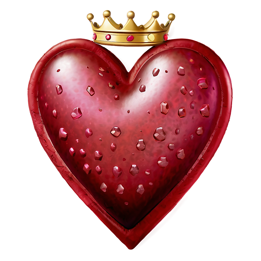 Cartoon Heart With Crown Png Mvt77 PNG image