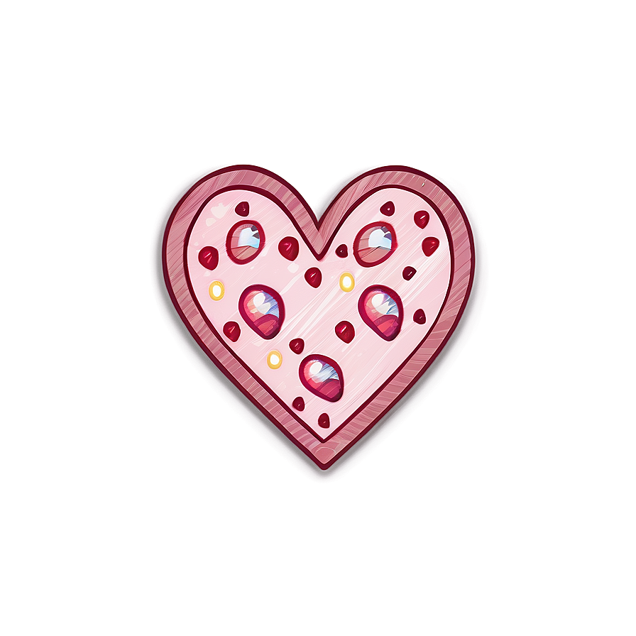 Cartoon Heart With Patches Png 26 PNG image