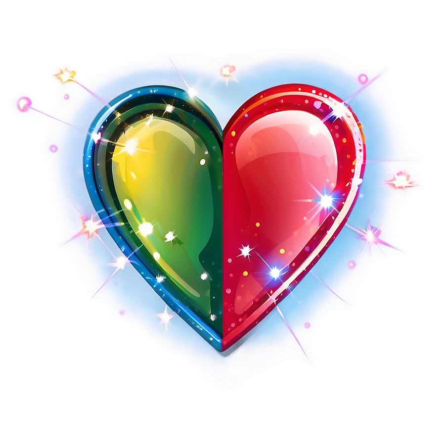 Cartoon Heart With Sparkles Png 58 PNG image