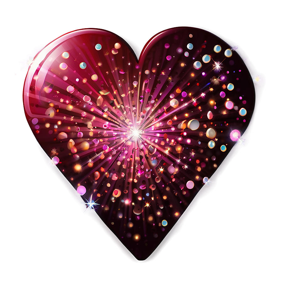 Cartoon Heart With Sparkles Png 97 PNG image