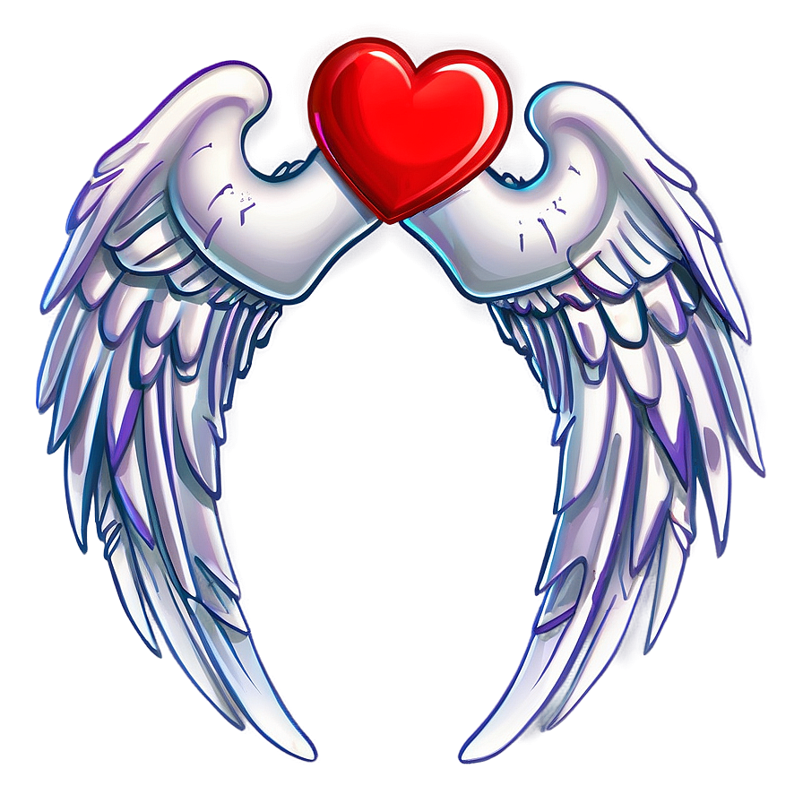 Cartoon Heart With Wings Png 61 PNG image