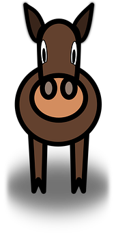 Cartoon Horse Front View PNG image
