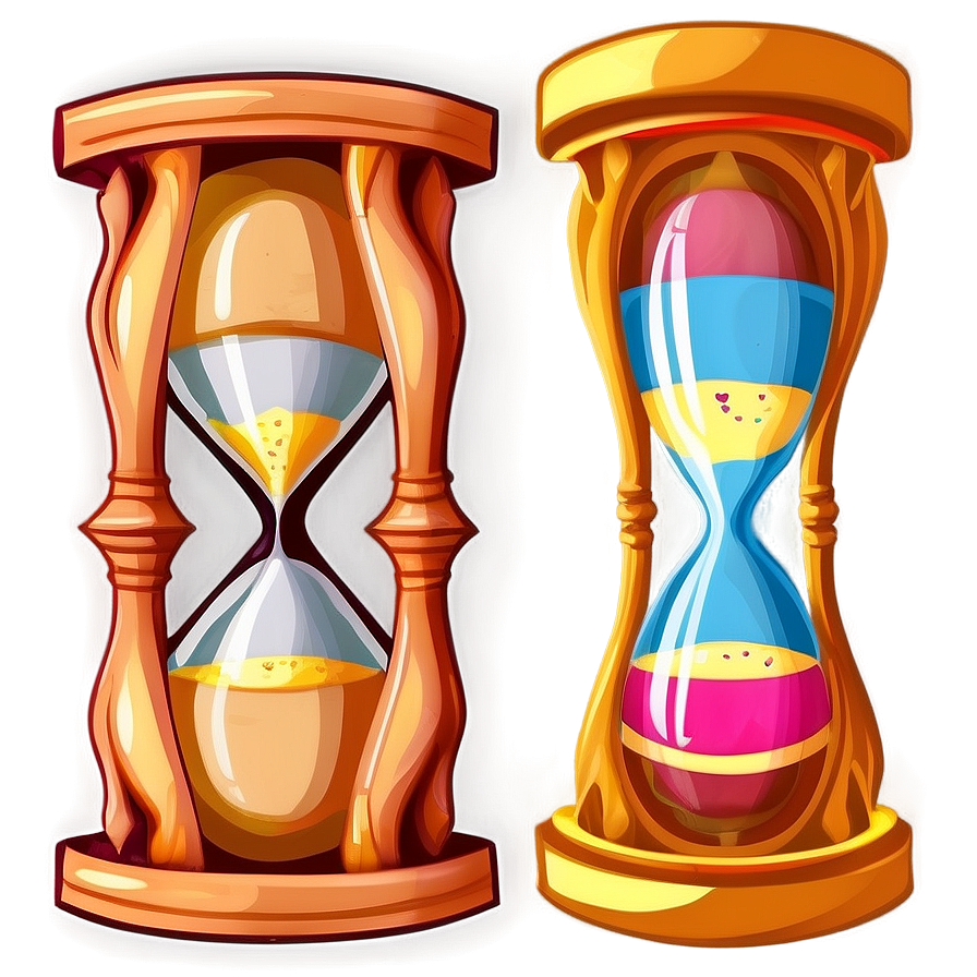 Cartoon Hourglass Cute Png Lhp55 PNG image