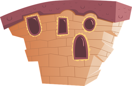 Cartoon House Facade Illustration PNG image