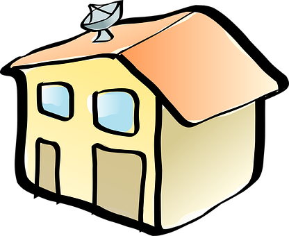 Cartoon House Illustration PNG image