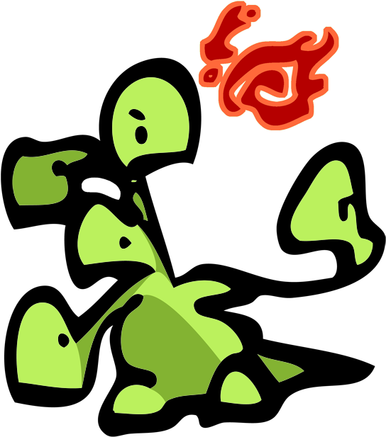 Cartoon Hydra Breathing Fire.png PNG image