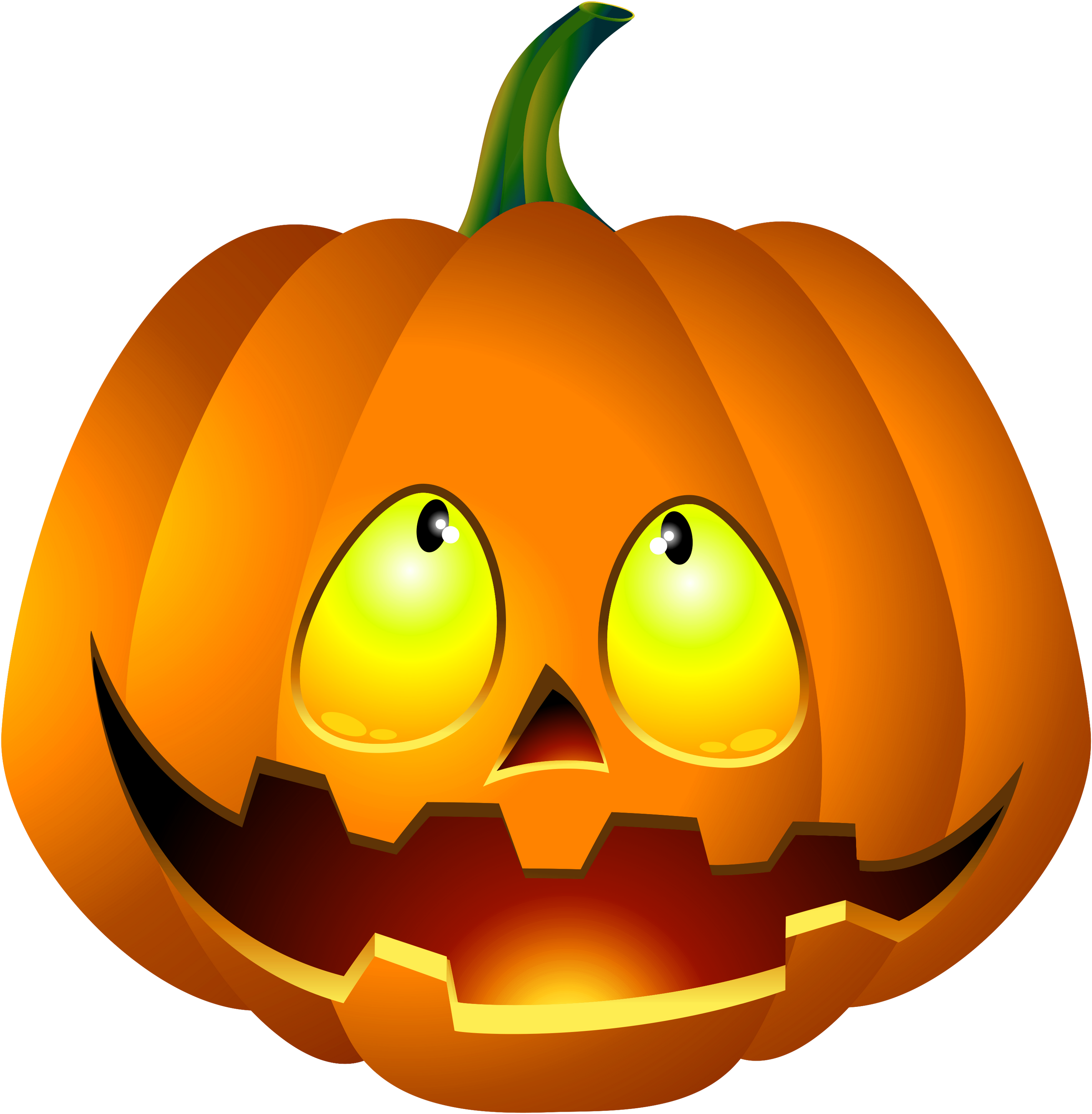 Cartoon Jack O Lantern Expression PNG image