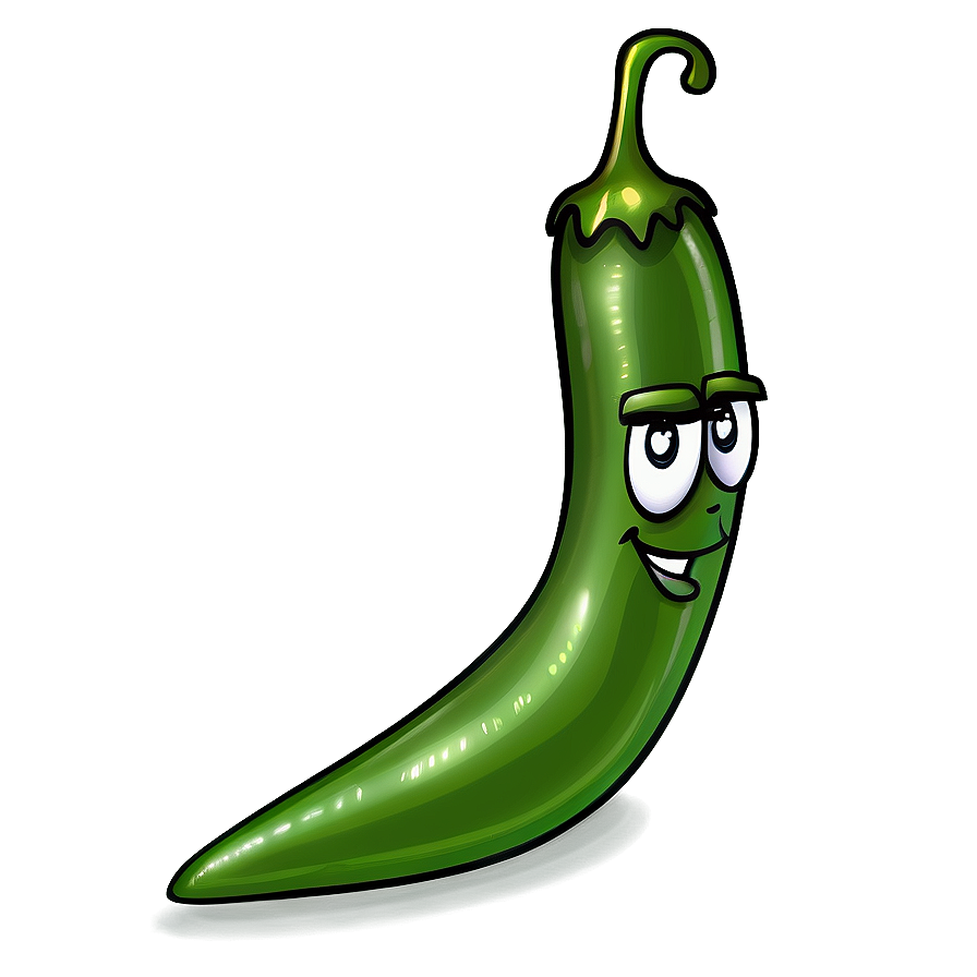 Cartoon Jalapeno Character Png Wpn37 PNG image