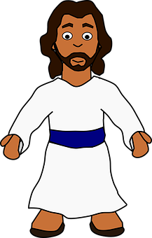 Cartoon Jesus Figure PNG image