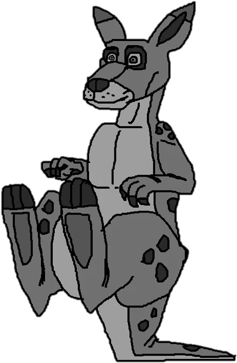 Cartoon Kangaroo Sitting Down.png PNG image