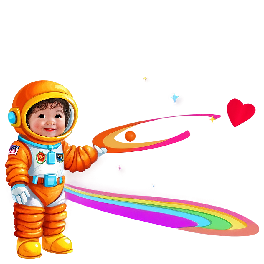 Cartoon Kid In Astronaut Suit Png 06132024 PNG image