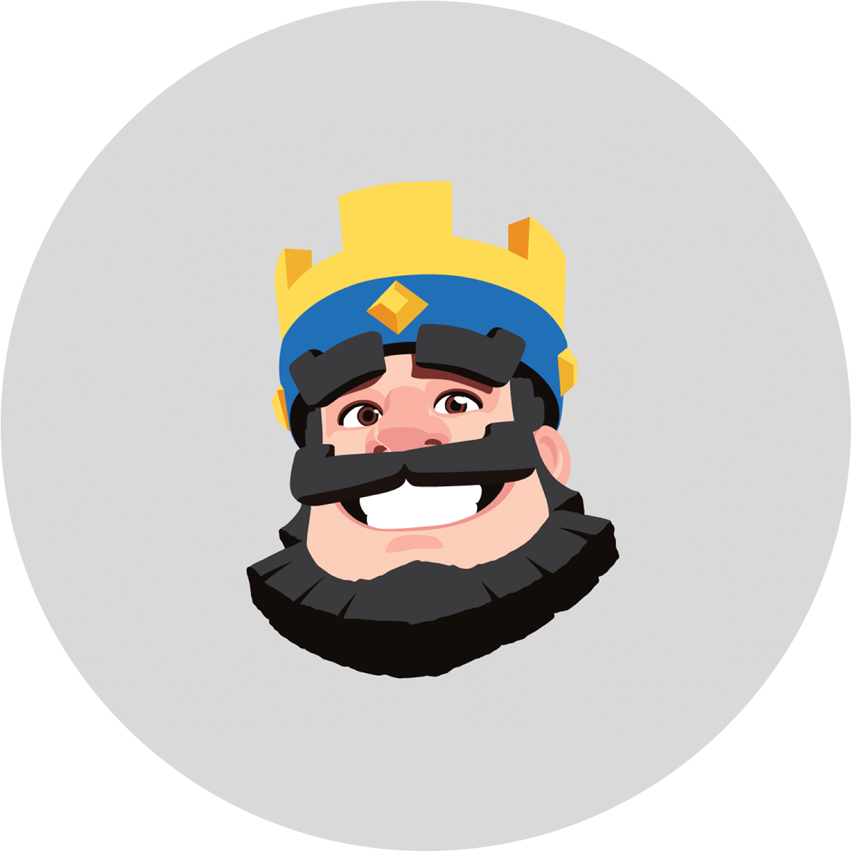 Cartoon King Character Portrait PNG image