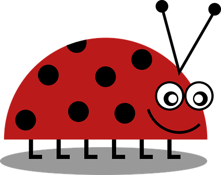 Cartoon Ladybug Smiling PNG image