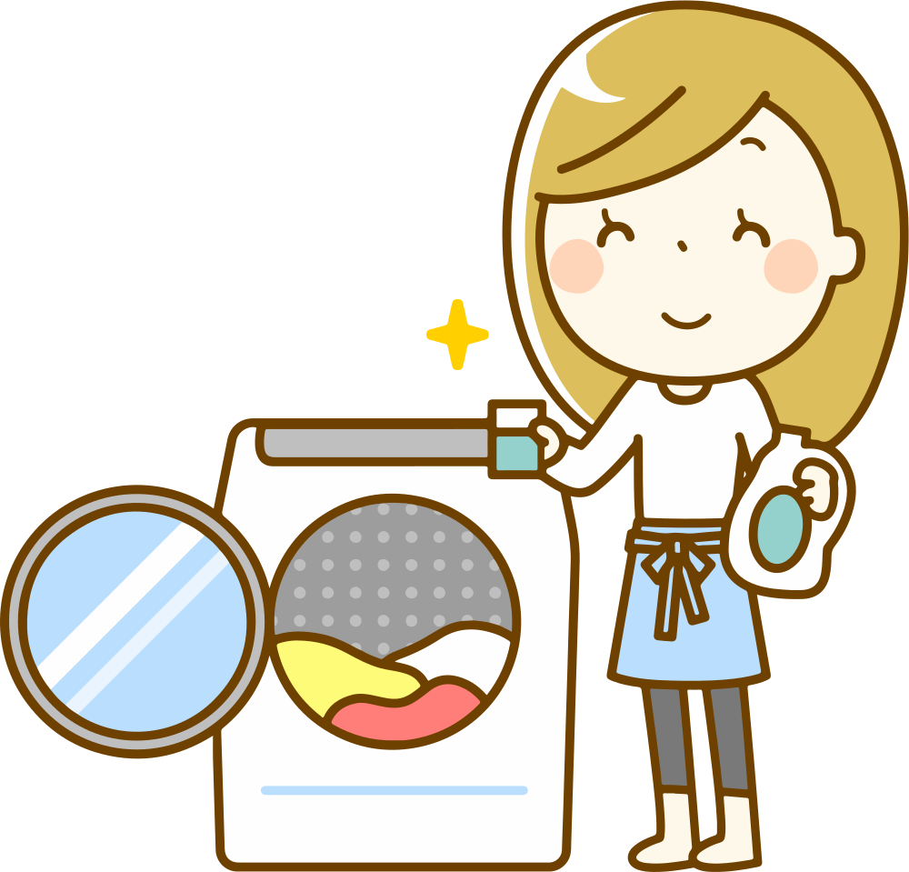 Cartoon Laundry Day PNG image