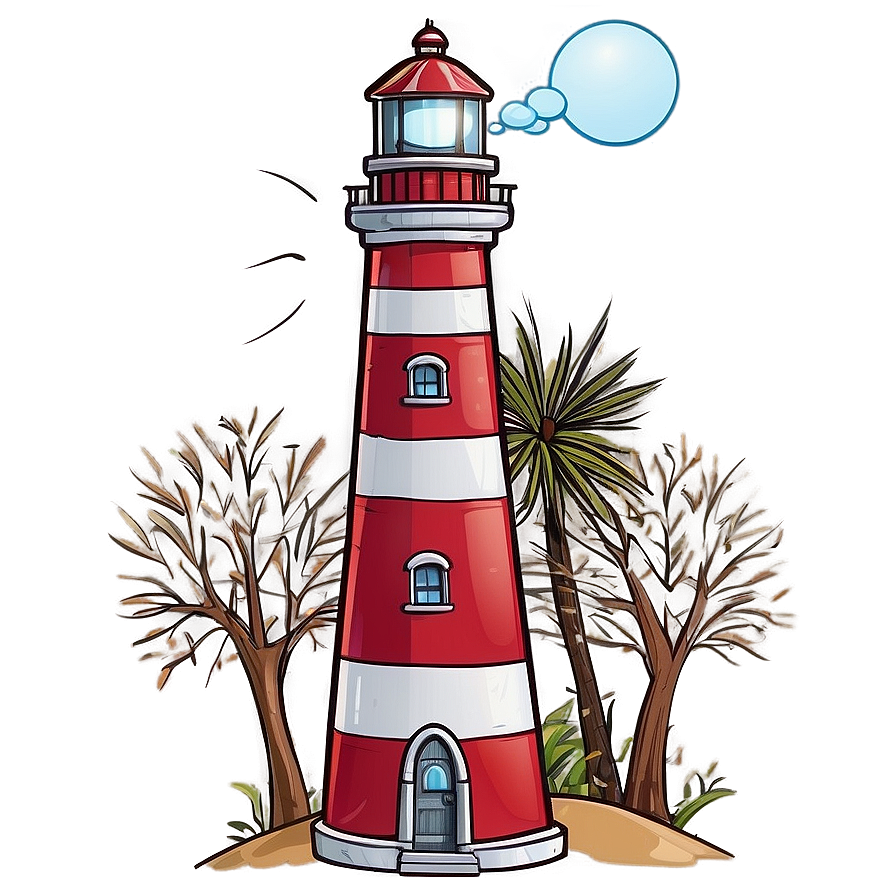 Cartoon Lighthouse Png 05242024 PNG image