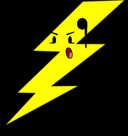 Cartoon Lightning Bolt Expression PNG image