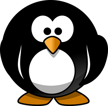 Cartoon Linux Penguin Icon PNG image