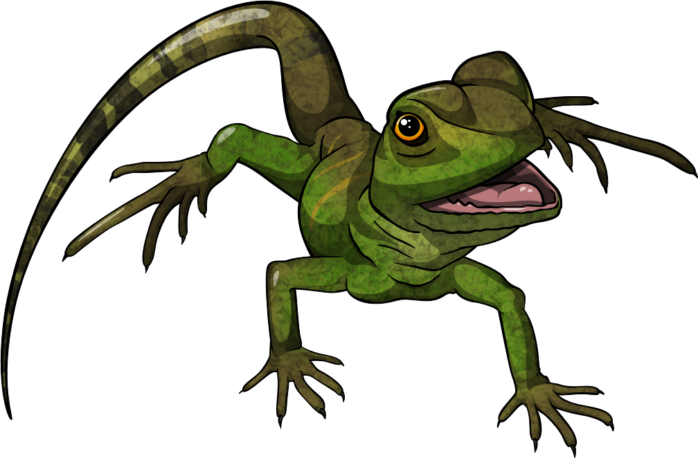 Cartoon Lizard Illustration PNG image