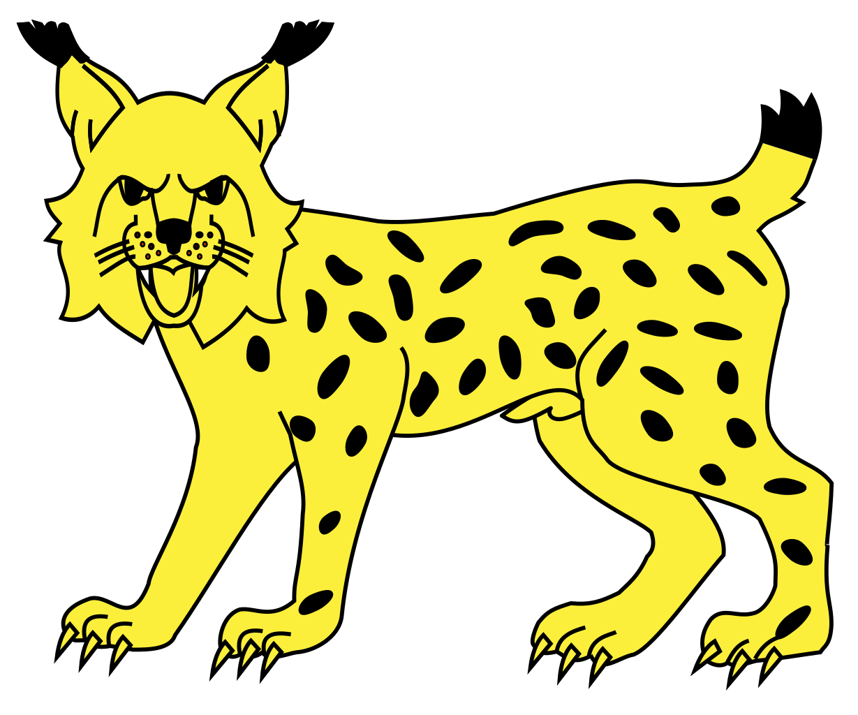 Cartoon Lynx Illustration PNG image