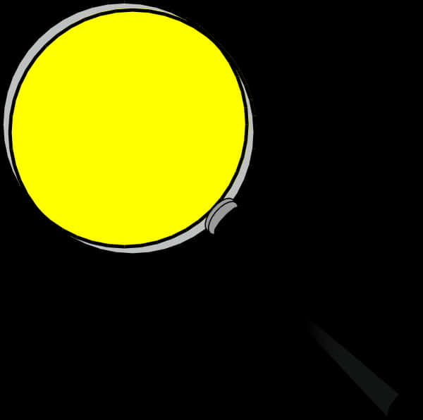 Cartoon Magnifying Glass Yellow PNG image