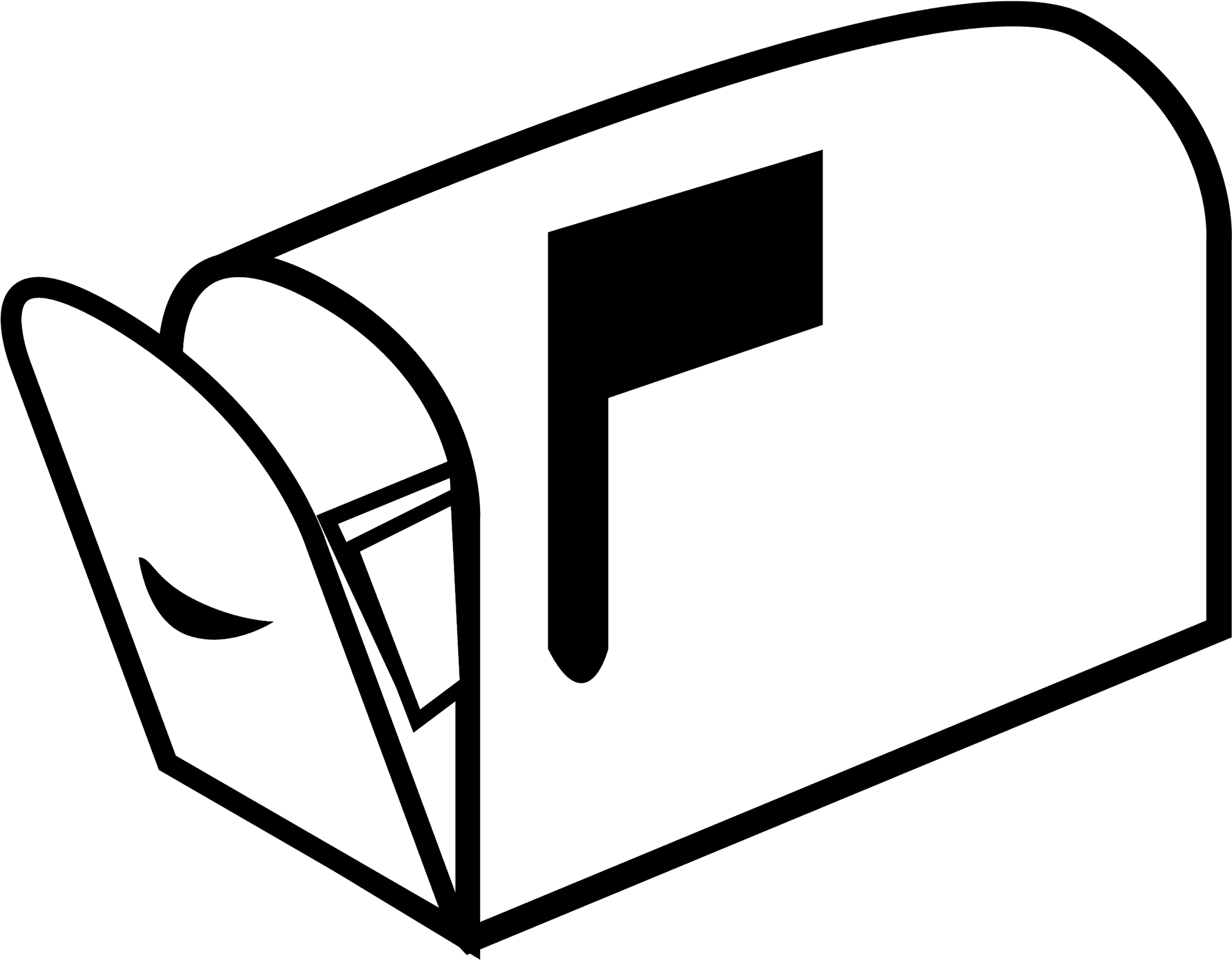 Cartoon Mailbox Graphic PNG image