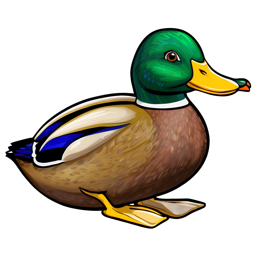 Cartoon Mallard Duck Png 06262024 PNG image