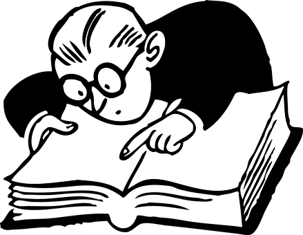 Cartoon Man Reading Newspaper PNG image