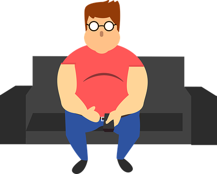 Cartoon Man Sitting On Couch PNG image