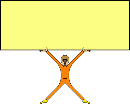 Cartoon Man Splitting Background Colors PNG image