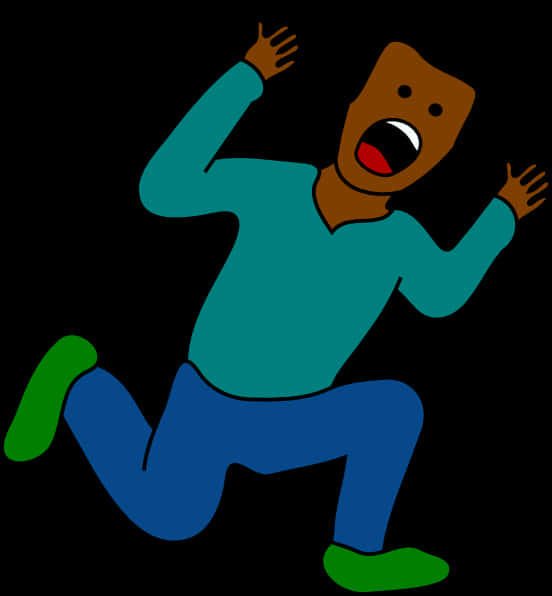 Cartoon Man Trippingand Falling PNG image