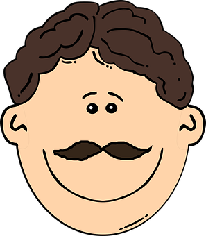 Cartoon Man With Mustache.png PNG image