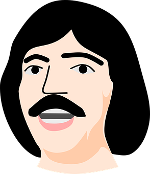 Cartoon Manwith Mustache PNG image