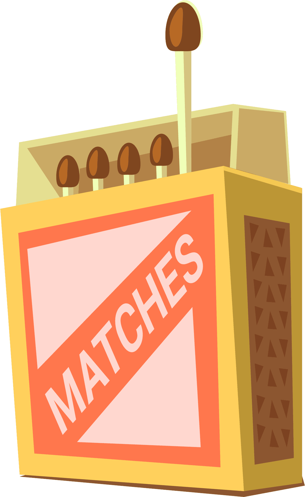 Cartoon Matchboxand Matches PNG image