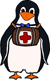 Cartoon Medic Penguin PNG image