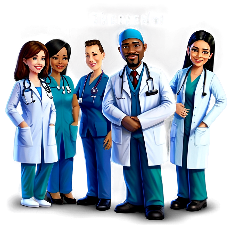 Cartoon Medical Team Png Pfp PNG image