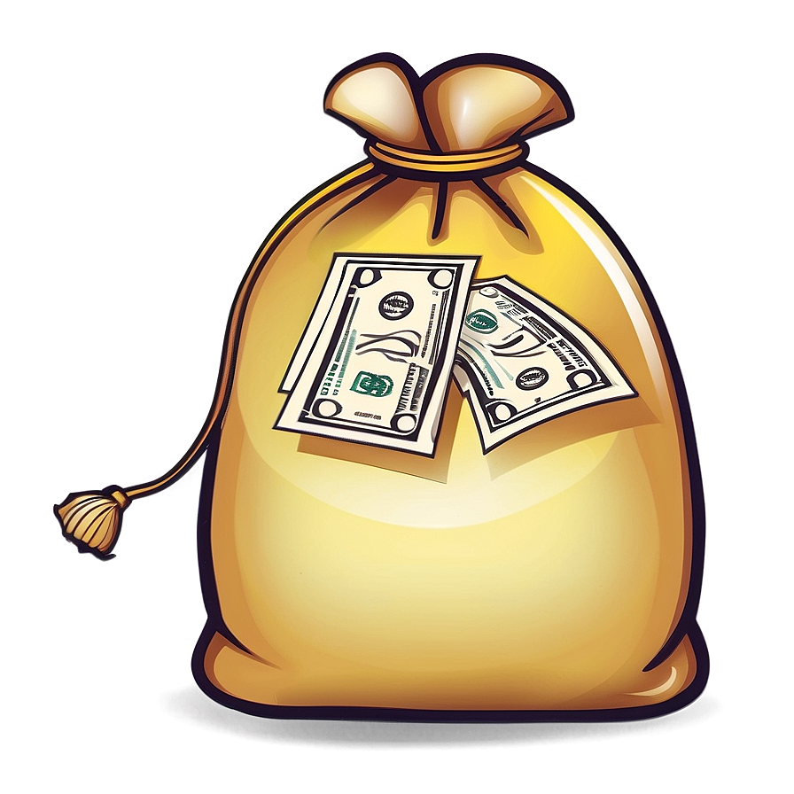 Cartoon Money Bag Image Png 06132024 PNG image