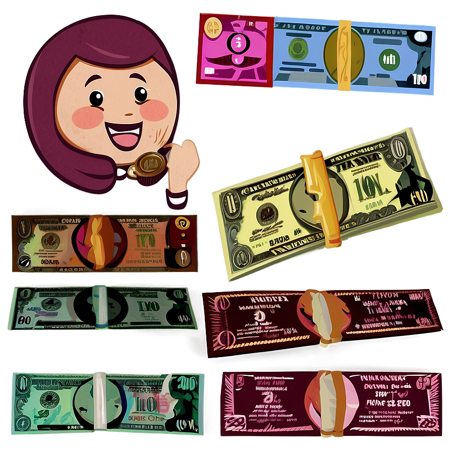 Cartoon Money C PNG image