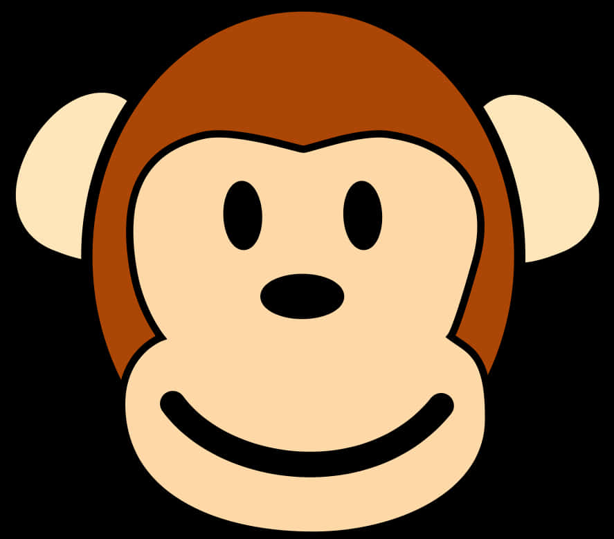 Cartoon Monkey Face Graphic PNG image