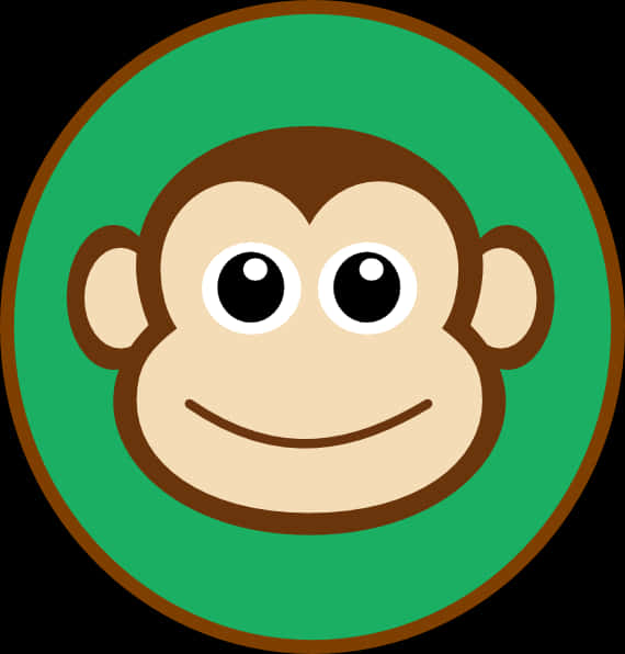 Cartoon Monkey Face Graphic PNG image