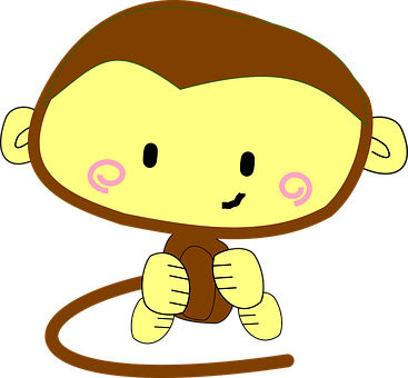 Cartoon Monkey Illustration PNG image
