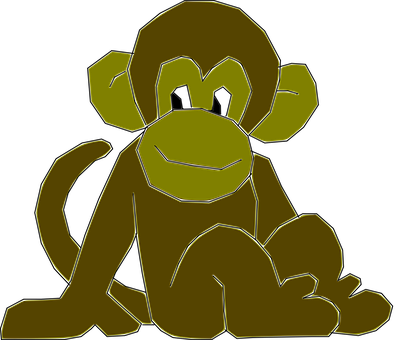 Cartoon Monkey Silhouette PNG image
